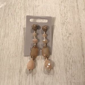 Liza’s Jewellery Pink Rose Gold Drop Earrings
